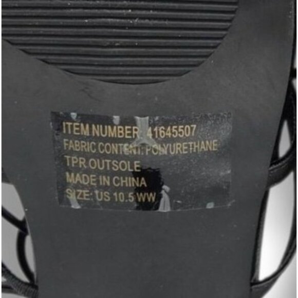 Torrid Wrap Heel Thong Sandal Womens 10.5WW Extra Wide Black - Picture 9 of 10